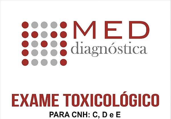 Exame Toxicológico - Valinhos-SP - LAB. MED DIAGNOSTICA-VALINHOS/SP (C.N.H, Empregado CLT, Concurso Público)