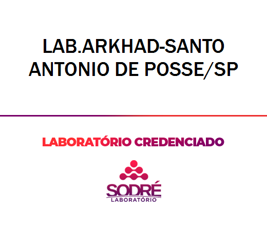Exame Toxicológico - Santo Antonio De Posse-SP - LAB.ARKHAD-SANTO ANTONIO DE POSSE/SP (C.N.H, Empregado CLT, Concurso Público)