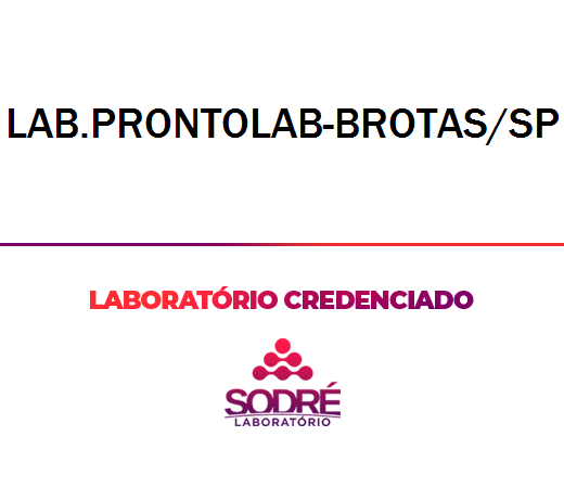 Exame Toxicológico - Brotas-SP - LAB.PRONTOLAB-BROTAS/SP (C.N.H, Empregado CLT, Concurso Público)
