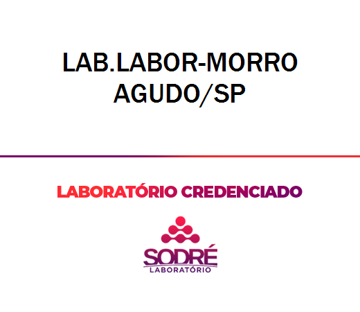 Exame Toxicológico - Morro Agudo-SP - LAB.LABOR-MORRO AGUDO/SP (C.N.H, Empregado CLT, Concurso Público)