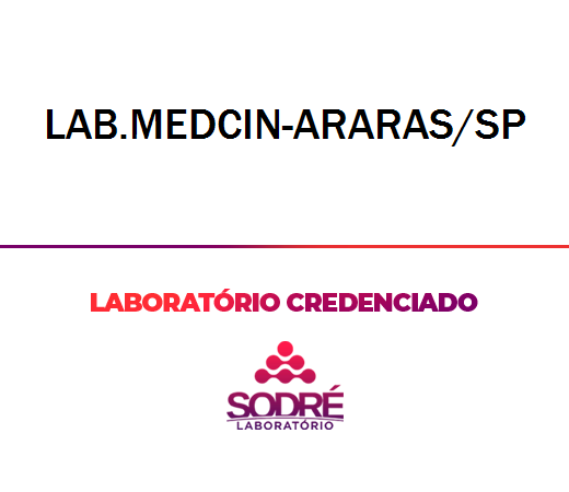 Exame Toxicológico - Araras-SP - LAB.MEDCIN-ARARAS/SP (C.N.H, Empregado CLT, Concurso Público)