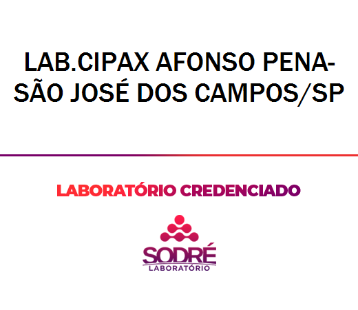 Exame Toxicológico - Sao Jose Dos Campos-SP - LAB.CIPAX AFONSO PENA-SÃO JOSÉ DOS CAMPOS/SP (C.N.H, Empregado CLT, Concurso Público)