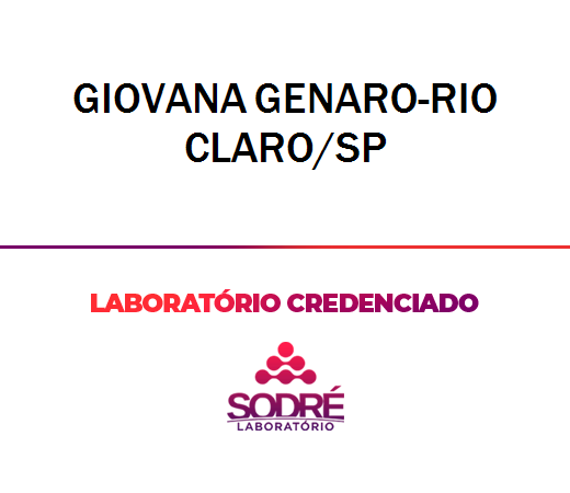 Exame Toxicológico - Rio Claro-SP - GIOVANA GENARO-RIO CLARO/SP (C.N.H, Empregado CLT, Concurso Público)