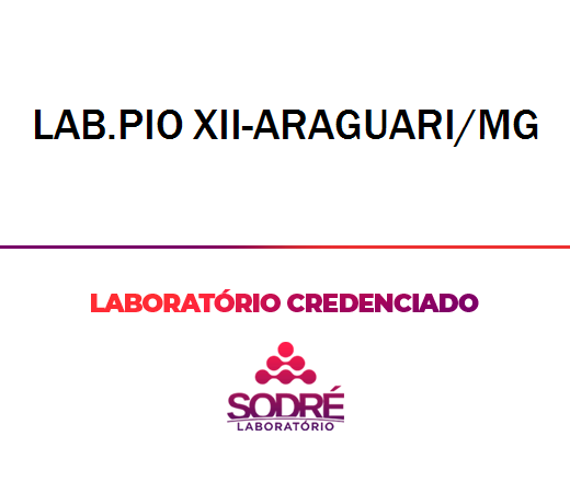 Exame Toxicológico - Araguari-MG - LAB.PIO XII-ARAGUARI/MG (C.N.H, Empregado CLT, Concurso Público)