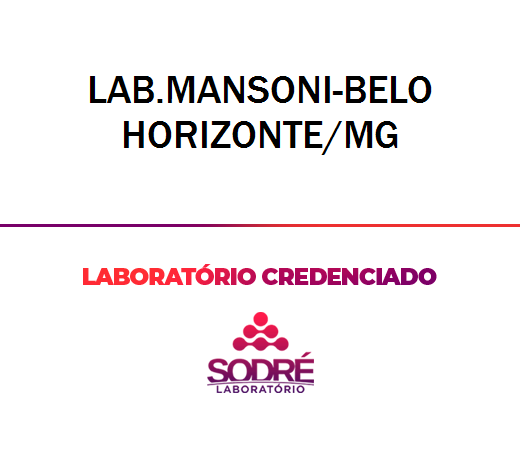 Exame Toxicológico - Belo Horizonte-MG - LAB.MANSONI-BELO HORIZONTE/MG (C.N.H, Empregado CLT, Concurso Público)
