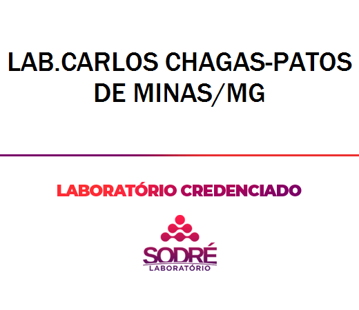 Exame Toxicológico - Patos De Minas-MG - LAB.CARLOS CHAGAS-PATOS DE MINAS/MG (C.N.H, Empregado CLT, Concurso Público)