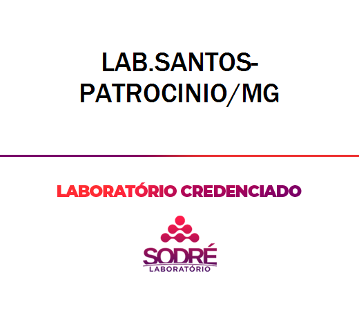 Exame Toxicológico - Patrocinio-MG - LAB.SANTOS-PATROCINIO/MG (C.N.H, Empregado CLT, Concurso Público)