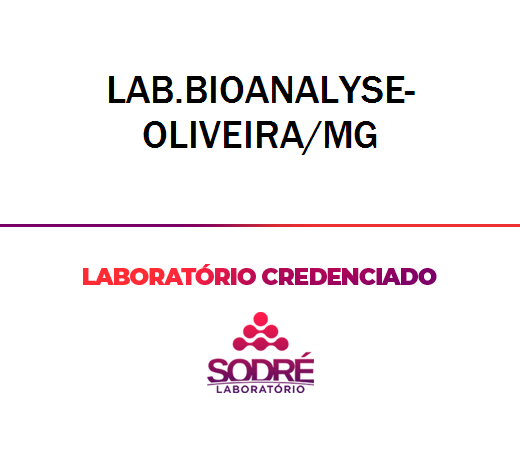 Exame Toxicológico - Oliveira-MG - LAB.BIOANALYSE-OLIVEIRA/MG (C.N.H, Empregado CLT, Concurso Público)