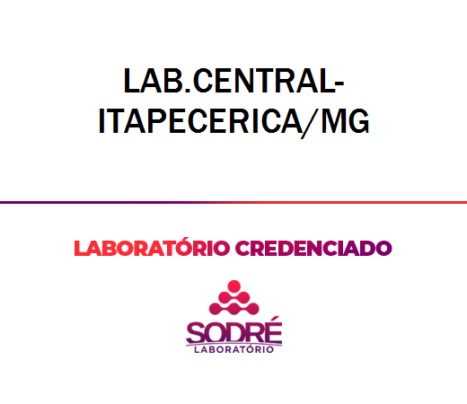 Exame Toxicológico - Itapecerica-MG - LAB.CENTRAL-ITAPECERICA/MG (C.N.H, Empregado CLT, Concurso Público)