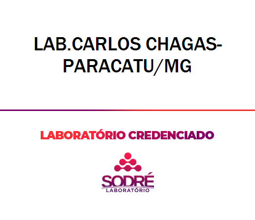 Exame Toxicológico - Paracatu-MG - LAB.CARLOS CHAGAS-PARACATU/MG (C.N.H, Empregado CLT, Concurso Público)