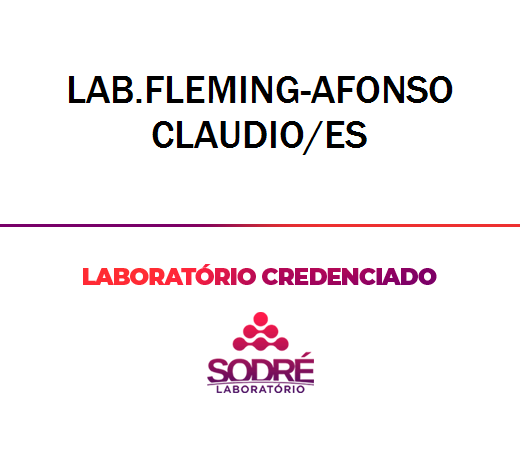 Exame Toxicológico - Afonso Claudio-ES - LAB.FLEMING SAUDE-AFONSO CLAUDIO/ES (C.N.H, Empregado CLT, Concurso Público)