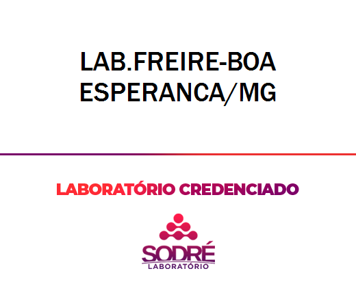 Exame Toxicológico - Boa Esperanca-MG - LAB.FREIRE-BOA ESPERANCA/MG (C.N.H, Empregado CLT, Concurso Público)