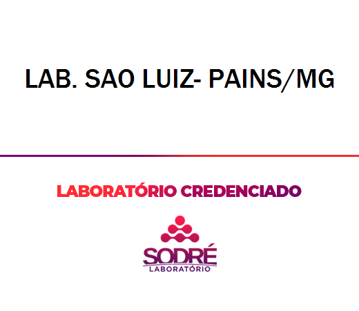 Exame Toxicológico - Pains-MG - LAB. SAO LUIZ- PAINS/MG (C.N.H, Empregado CLT, Concurso Público)
