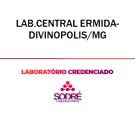 Exame Toxicológico - Divinopolis-MG - LAB.CENTRAL ERMIDA-DIVINOPOLIS/MG (C.N.H, Empregado CLT, Concurso Público)