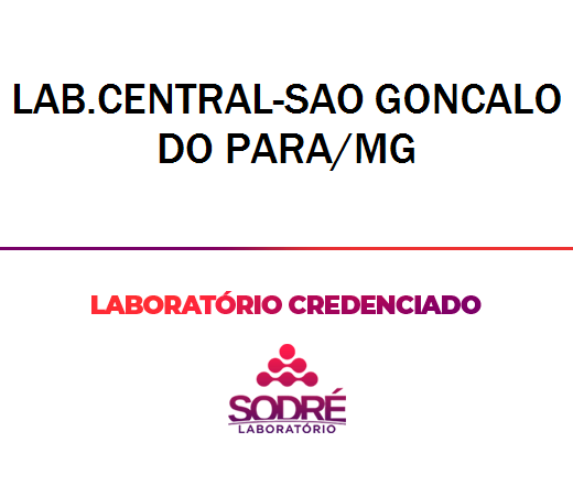 Exame Toxicológico - Sao Goncalo Do Para-MG - LAB.CENTRAL-SAO GONCALO DO PARA/MG (C.N.H, Empregado CLT, Concurso Público)