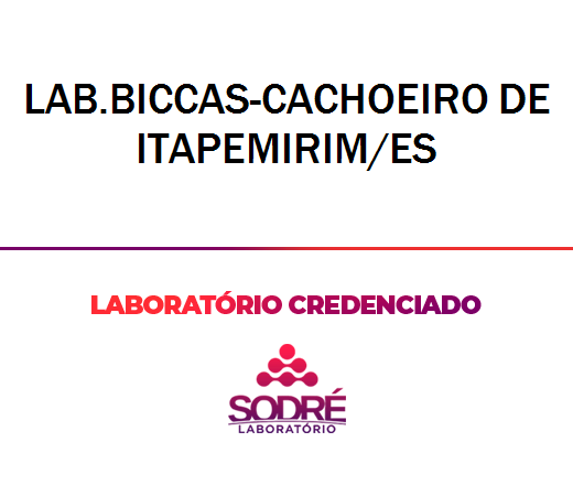 Exame Toxicológico - Cachoeiro De Itapemirim-ES - LAB.BICCAS-CACHOEIRO DE ITAPEMIRIM/ES (C.N.H, Empregado CLT, Concurso Público)
