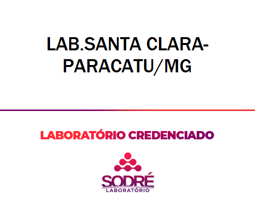 Exame Toxicológico - Paracatu-MG - LAB.SANTA CLARA-PARACATU/MG (C.N.H, Empregado CLT, Concurso Público)