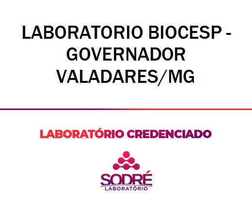 Exame Toxicológico - Governador Valadares-MG - LABORATORIO BIOCESP - GOVERNADOR VALADARES/MG (C.N.H, Empregado CLT, Concurso Público)