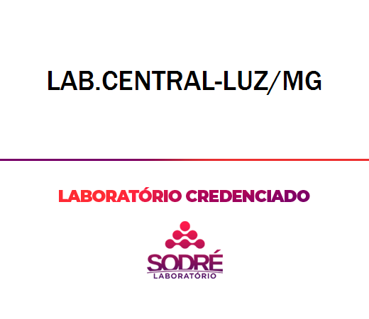 Exame Toxicológico - Luz-MG - LAB.CENTRAL-LUZ/MG (C.N.H, Empregado CLT, Concurso Público)