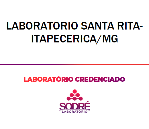 Exame Toxicológico - Itapecerica-MG - LABORATORIO SANTA RITA-ITAPECERICA/MG (C.N.H, Empregado CLT, Concurso Público)