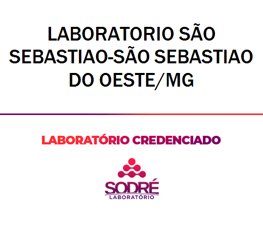 Exame Toxicológico - Sao Sebastiao Do Oeste-MG - LABORATORIO SÃO SEBASTIAO-SÃO SEBASTIAO DO OESTE/MG (C.N.H, Empregado CLT, Concurso Público)