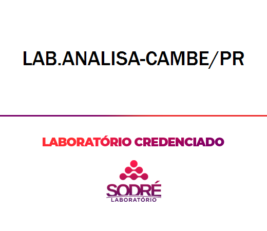 Exame Toxicológico - Cambe-PR - LAB.ANALISA-CAMBE/PR (C.N.H, Empregado CLT, Concurso Público)