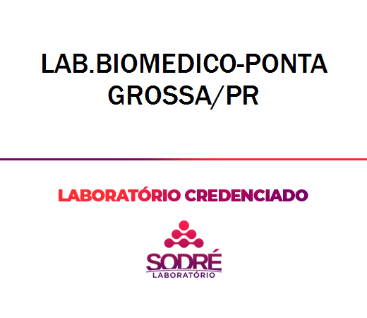 Exame Toxicológico - Ponta Grossa-PR - LAB.BIOMEDICO-PONTA GROSSA/PR (C.N.H, Empregado CLT, Concurso Público)