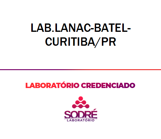 Exame Toxicológico - Curitiba-PR - LAB.LANAC-BATEL-CURITIBA/PR (C.N.H, Empregado CLT, Concurso Público)