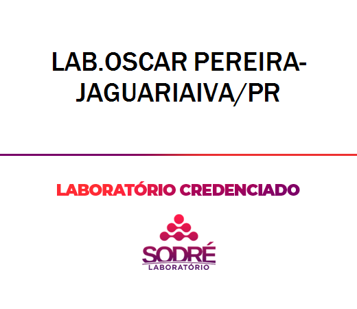 Exame Toxicológico - Jaguariaiva-PR - LAB.OSCAR PEREIRA-JAGUARIAIVA/PR (C.N.H, Empregado CLT, Concurso Público)