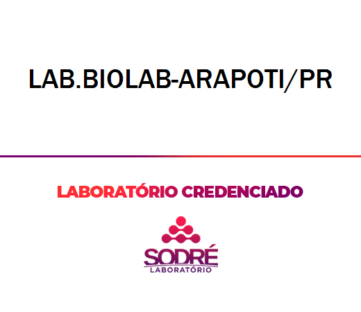 Exame Toxicológico - Arapoti-PR - LAB.BIOLAB-ARAPOTI/PR (C.N.H, Empregado CLT, Concurso Público)