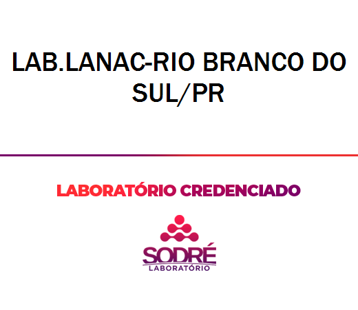 Exame Toxicológico - Rio Branco Do Sul-PR - LAB.LANAC-RIO BRANCO DO SUL/PR (C.N.H, Empregado CLT, Concurso Público)