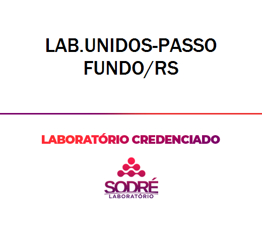 Exame Toxicológico - Passo Fundo-RS - LAB.UNIDOS-PASSO FUNDO/RS (C.N.H, Empregado CLT, Concurso Público)