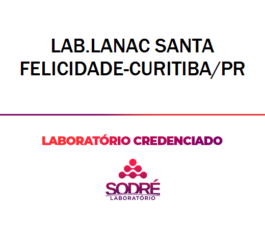Exame Toxicológico - Curitiba-PR - LAB.LANAC SANTA FELICIDADE-CURITIBA/PR (C.N.H, Empregado CLT, Concurso Público)