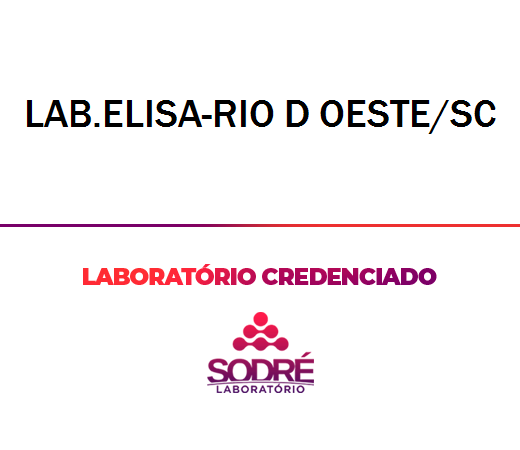 Exame Toxicológico - Rio Do Oeste-SC - LAB.ELISA-RIO D OESTE/SC (C.N.H, Empregado CLT, Concurso Público)