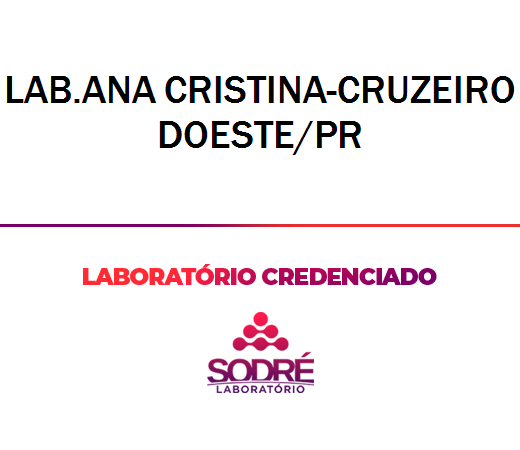 Exame Toxicológico - Cruzeiro Do Oeste-PR - LAB.ANA CRISTINA-CRUZEIRO DOESTE/PR (C.N.H, Empregado CLT, Concurso Público)