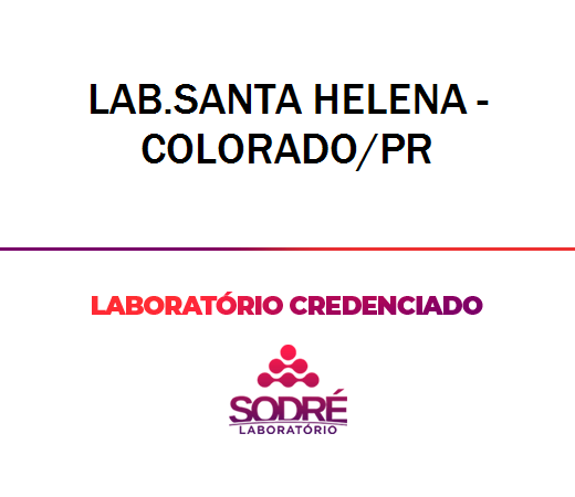 Exame Toxicológico - Colorado-PR - LAB.SANTA HELENA - COLORADO/PR (C.N.H, Empregado CLT, Concurso Público)