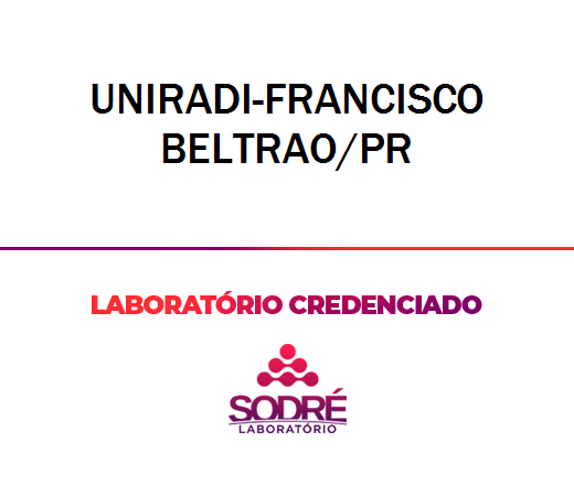 Exame Toxicológico - Francisco Beltrao-PR - UNIRADI-FRANCISCO BELTRAO/PR (Empregado CLT, Concurso Público)