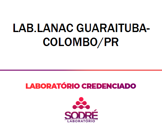 Exame Toxicológico - Colombo-PR - LAB.LANAC GUARAITUBA-COLOMBO/PR (C.N.H, Empregado CLT, Concurso Público)