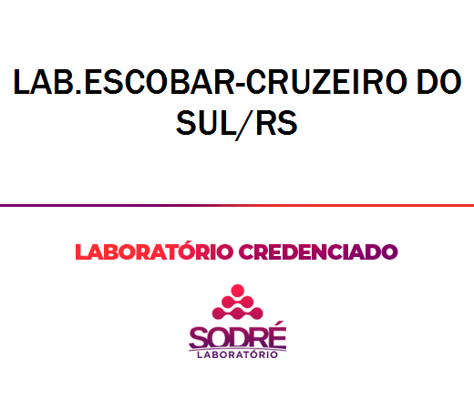 Exame Toxicológico - Cruzeiro Do Sul-RS - LAB.ESCOBAR-CRUZEIRO DO SUL/RS (C.N.H, Empregado CLT, Concurso Público)