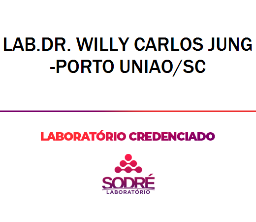 Exame Toxicológico - Porto Uniao-SC - LAB.DR. WILLY CARLOS JUNG-PORTO UNIAO/SC (C.N.H, Empregado CLT, Concurso Público)