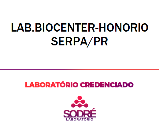 Exame Toxicológico - Honorio Serpa-PR - LAB.BIOCENTER-HONORIO SERPA/PR (C.N.H, Empregado CLT, Concurso Público)
