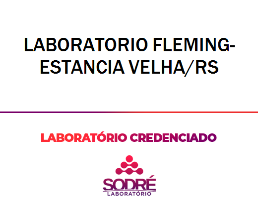 Exame Toxicológico - Estancia Velha-RS - LABORATORIO FLEMING-ESTANCIA VELHA/RS (C.N.H, Empregado CLT, Concurso Público)
