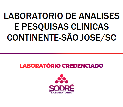 Exame Toxicológico - Sao Jose-SC - LABORATORIO DE ANALISES E PESQUISAS CLINICAS CONTINENTE-SÃO JOSE/SC (C.N.H, Empregado CLT, Concurso Público)