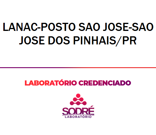 Exame Toxicológico - Sao Jose Dos Pinhais-PR - LANAC-POSTO SAO JOSE-SAO JOSE DOS PINHAIS/PR (C.N.H, Empregado CLT, Concurso Público)