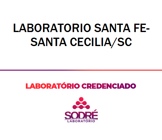 Exame Toxicológico - Santa Cecilia-SC - LABORATORIO SANTA FE-SANTA CECILIA/SC (C.N.H, Empregado CLT, Concurso Público)