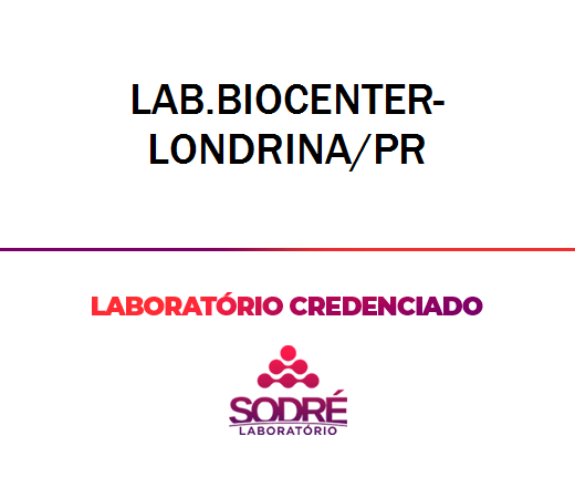 Exame Toxicológico - Londrina-PR - LAB.BIOCENTER-LONDRINA/PR (Empregado CLT, Concurso Público)