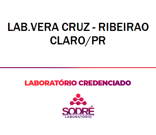 Exame Toxicológico - Ribeirao Claro-PR - LAB.VERA CRUZ - RIBEIRAO CLARO/PR (C.N.H, Empregado CLT, Concurso Público)