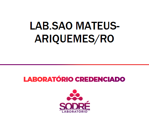 Exame Toxicológico - Ariquemes-RO - LAB.SAO MATEUS-ARIQUEMES/RO (C.N.H, Empregado CLT, Concurso Público)
