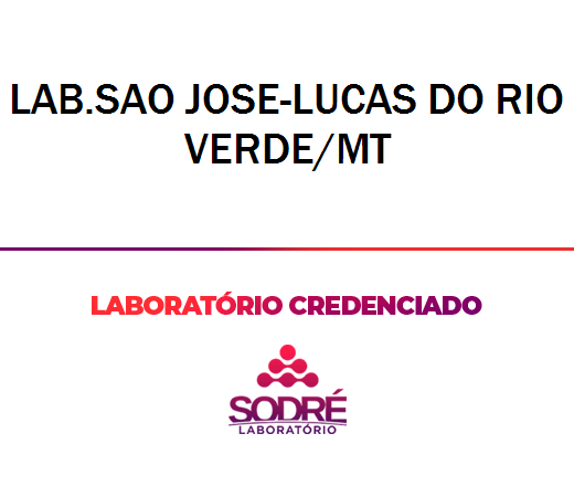 Exame Toxicológico - Lucas Do Rio Verde-MT - LAB.SAO JOSE-LUCAS DO RIO VERDE/MT (C.N.H, Empregado CLT, Concurso Público)