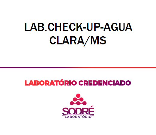 Exame Toxicológico - Agua Clara-MS - LAB.CHECK-UP-AGUA CLARA/MS (C.N.H, Empregado CLT, Concurso Público)